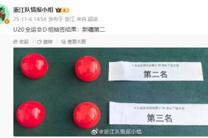 积分、净胜球、红黄牌一样！新疆U20抽签晋级