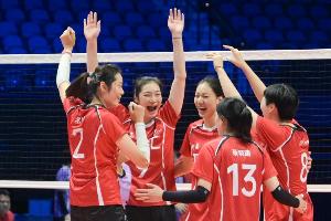 全运会：河南女排3-1云南女排，朱婷45扣23中2拦1发砍下26分