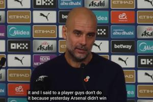 瓜帅：我告诉球员不要因为阿森纳丢分才全力以赴，要为自己而战