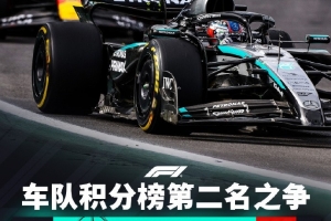 F1车队争二格局：梅赛德斯优势超30分，红牛重返第三法拉利第四