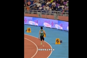 全运会4x100米混合接力项目决赛重赛，江苏队仍位列第五位