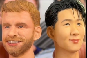 即将交手！美职联社媒晒手工制作穆勒、孙兴慜头雕视频