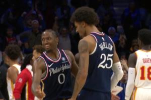 老鹰连续罚球不中！乔治前板+马克西三分绝平拖进加时！