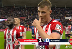 英超半场桑德兰1-0领先阿森纳
